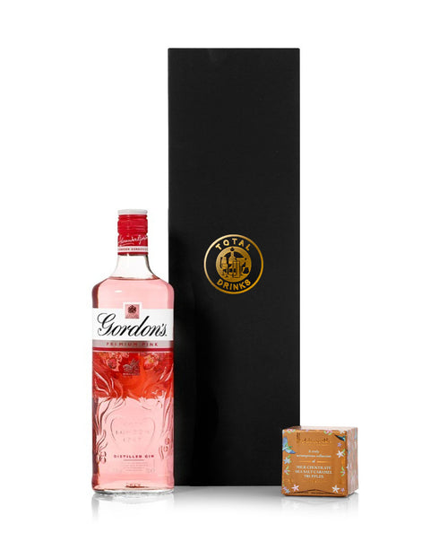 Gordon's Premium Pink Gin 70cl & Chocolate Truffle Gift Box